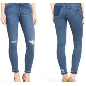 DL1961 Margaux Instasculpt Ankle Skinny Cracked Jeans Mid Rise Size 29 Inseam 28